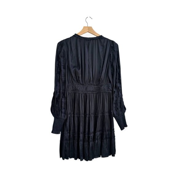 Ulla Johnson Gemma Plissé Mini Dress Midnight,  Size 8 NWT $575 - Picture 4 of 16